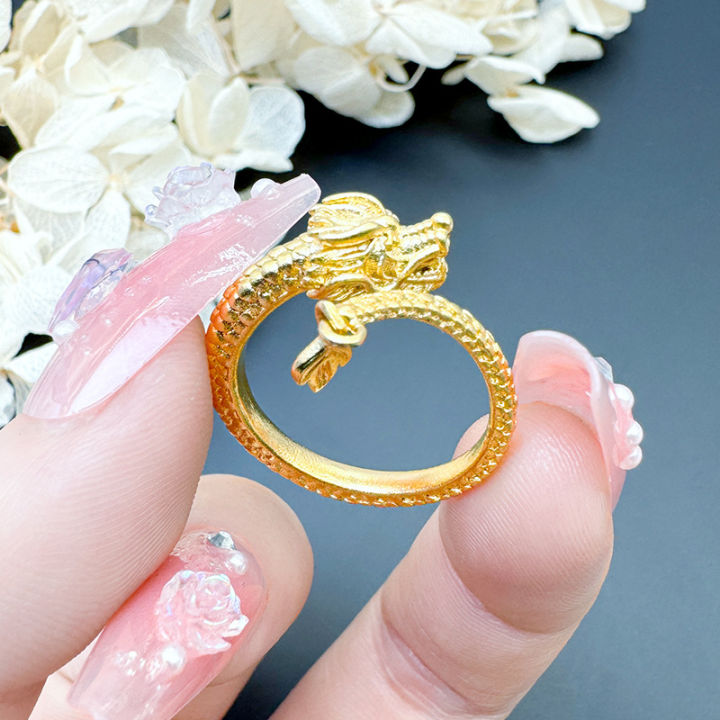 Alluvial Gold Ring Women's No Color Fading Special-Interest Design ...