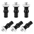 Toilet Seat Screws,Universal Expanding Rubber Screw Top Fixing Hinges Fitting WC Blind Hole Plastic Washers Nut. 