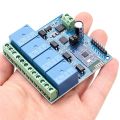 12V 4CH Remote Control Switch Bluetooth Relay Module for Android Mobile Motor LED Light DIY Electronic Kit. 