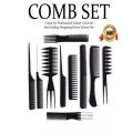 Pack of 10 Professional Hair Style Hair Comb Set. 