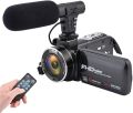 Video Camera - Camcorder,CamKing FHD 1080P 24.0MP 16X Digital Video Camera with External Microphone and 3.0 Inch IPS HD Touch Screen Digital Zoom Camera Recorder. 