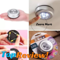 Mini Wireless Led Light | Led Tap Touch Light For Kitchen Cabinet Wardrobe Light |Tap Light Push Button |Cell Oreated.. 