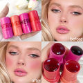 Waterproof Jelly Blush Stick Multi-function Cheek Lip Tint Makeup Moisturizing Lasting Red Pink Blusher Cosmetics. 
