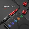 BASEUS L41 - 2 in 1 CONNECTOR  Type C  to 3.5mm Aux Jack Adapter + TYPE C Charging Extension Earphone Adapter. 
