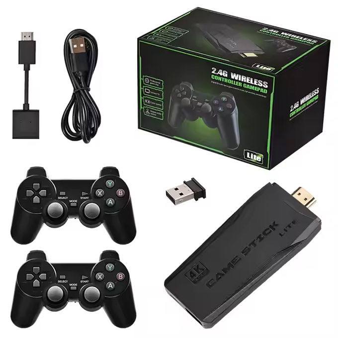 Classic Gaming USB Stick Console with 20,000 Games and 2 Wireless 2.5GHz Controllers