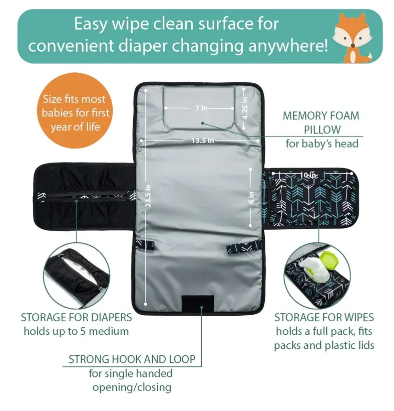 New Arrival Portable Baby Changing Mat Multifunctional Foldable