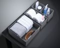 Drawer Organizer Set of 6 gray color Drawer Organizer to sort Your Wardrobe and Drawer - Tidy Up Your Space with our Collapsible Clothes Organizer for Shirts, Ties, Socks, Bras, Underwear. 