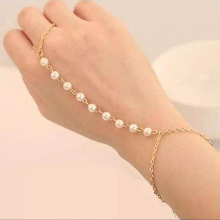 ring  for girl bracelet for girl  Bracelet Link Finger Ring Hand Chain Jewelry For Girls / Women