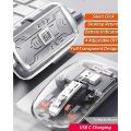 Pureview Transparent Wireless and Bluetooth Rechargeable Mouse, USB Receiver,LED Battery Magic Silm for Office/PC/Mac/Laptop/Apple/ipad - Transparent Wireless Mouse Multi Device Mouse, Type C Adapter Charging, Mouse for Laptop Notebook TV Mobile. 