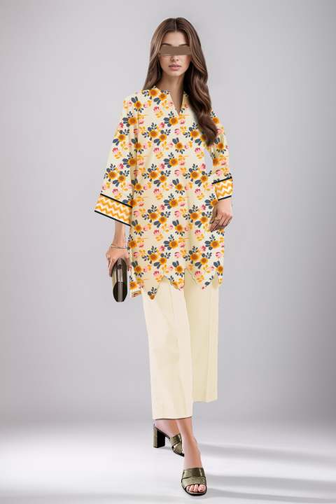 Saya Unstitched Printed Cotton Khaddar 2 Piece (Shirt/Trouser) Suit For Women / Fabric For Women - DUSKY ROSE VOL 1 - WU2P-4756