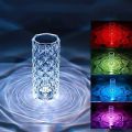 MS - Crystal Table Lamp USB Rechargeable Touch Lamp with Remote Control. 