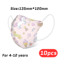 10PCS Kawaii N95 Dust Face Mask for Kids Cartoon Kn95 Masks Rainbow Respirator 4 Layer Fabric Reusable Boys Girls Mouth Mask. 