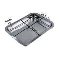 Stainless Steel Deep Rectangle Food Serving Tray 40.5 x 30 cm. 