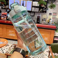 2 Liter Water Bottle with Straw Female Jug Girls Portable Travel bottles Fitness. 