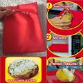 NEW Potato Express Baking Bag Microwave Fast Cooker In 4min Red Reusable. 