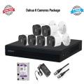 6 Cameras Package, 2 Megapixels 1080p Full HD (Dahua Original, HDCVI, DVR, XVR, CCTV Cameras, Security Cameras, Online View)-CCTV cameras set- CCTV camera price in Pakistan. 