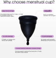 Menstrual Cup Black Color Large & Small Deepsea Life Sciences. 