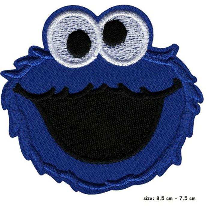 Sesame Street Cookie Monster Embroidery Iron On Sew On Patch For T-Shirt Bag Cap Jeans Patch