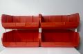 Tools plastic Bin box Storage System LARGE Containers stackable (Set of 4). 
