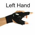 [HOT] Night Light Waterproof Fishing Gloves With LED Flashlight Rescue Tools Outdoor Gear Cycling Practical Durable Fingerless Gloves. 