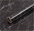 Self Adhesive Black Marble Sheet for Kitchen - Anti Oil and Heat Resistant Wallpaper. 