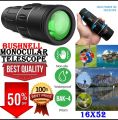 16X52 Bushnelll Monocular Telescope 16x Zoom Day Vision Optic Lens Spotting Scope Mobile Phone Camera Magnifier Monocular Telescope Single Cylinder Bird Watching Golf Sport Camping Hiking Portable Telescope Scope 66M/8000M HD 16 x 52. 