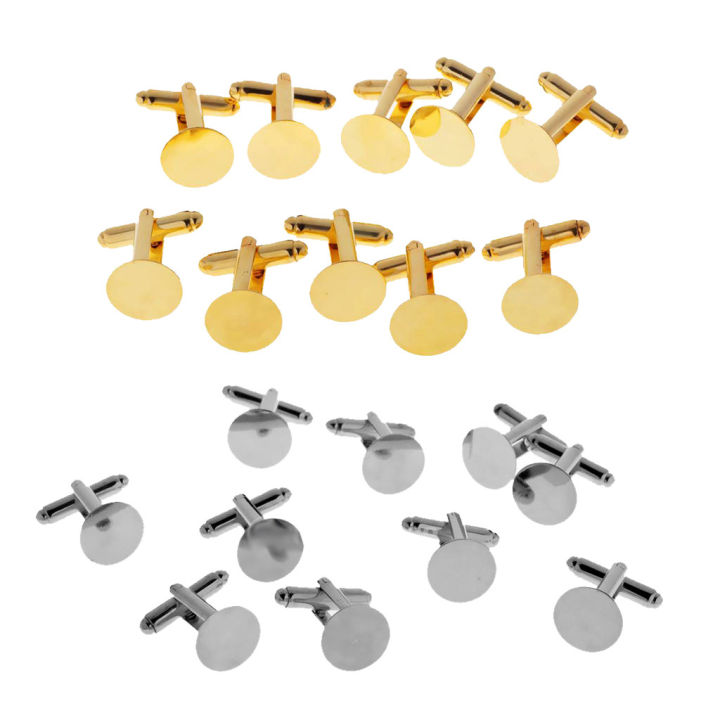 20pcs Cuff Links 16mm Glue Pads Mens DIY Cuff Links Handmade Crafts