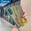 dienya For OPPO A94 OPPO Reno 5 Lite OPPO F19 Pro OPPO Re Case Cartoon Cute Pikachu Frosted Transparent Back Cover Lens Camera Protect Phone Case Silicone Edge Full Cover Casing Hard Cases. 