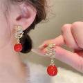 Chinese Vintage Dragon Dangle Earrings for Women New Year Dragon Animal Totem Earring Girls Party Personality Jewelry Gift. 