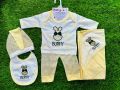 New Style Bunny 5 pcs Dress For Newborn Baby With Wrapping Sheet And Bib. 