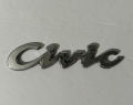 Honda Civic Script Emblem OEM Chrome Color Rear Badge. 