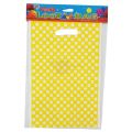 Yellow Polka Dot Goody Bags - 10 x 6 Inch - Yellow Themed Party - Yellow - Unisex - Pack Of 10. 