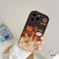 For Samsung A04s A14 A24 A12 A23 A04 A21s A51 A30s A50 A10s A03s A11 A13 A50s A32 A03 A52 A52s A20 A02s A20s A30 Gradient Cute Bear Coffee Donuts Wavy Curved Edge Soft Case. 