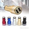Dual USB Port Mobile Phone Car Charger Adapter Shoe Original Qualcomm Multi Quick Fast Charging for All Android and IPhone Assorted Color Metal Body. 