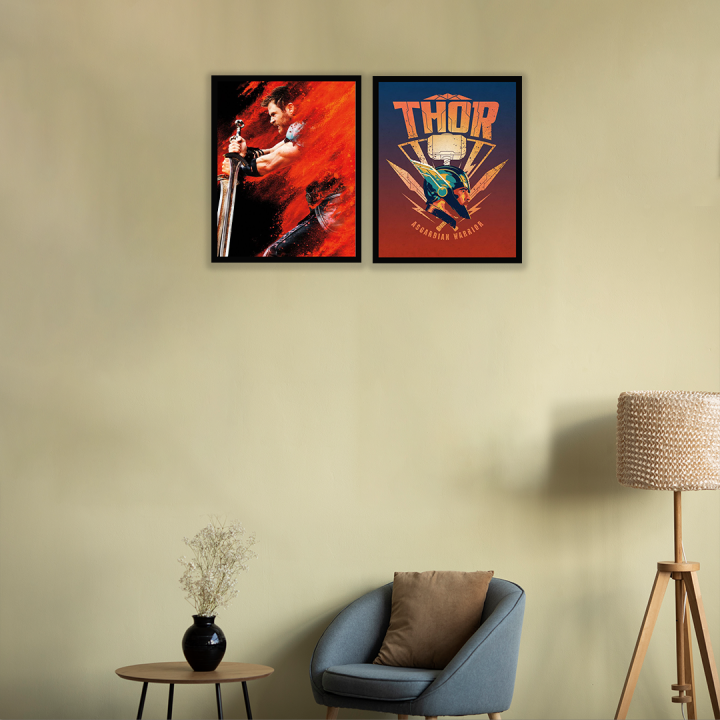 Thor Frameborder MyFrame - Thor Movie Posters Wall Art Frame for Room Decoration - Black ...