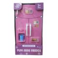 New Fun Mini Fridge Refrigerator Toy Set For Kids 3 Years - Purple. 