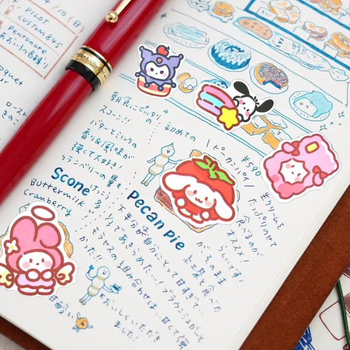 100/200Pcs%20Cute%20Cartoon%20Sanrio%20Stickers%20My%20Melody%20Kuromi%20Handbag%20Decoration%20Stickers%20Children's%20Gift%20Sticker%20-%20Image%202