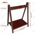 Padini Collection Wooden Plant Stand 2 & 3 Tier Indoor Decoration Display Shelf Rack Solid Wood (Brown) BY Padini Collection. 