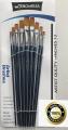 artist paint brushes flat tip 10pcs. 