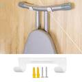 Ironing Board Hanger Wall Rack Space Saving with Screws Easy Installation Compact Ironing Board Hook. 