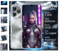 Pova 6 Pro Smartphone 22GB+2TB 7.3 inch Large Screen 8000mAh 4G 5G Dual SIM Cellphone 108MP Camera 10 Core Chip Super Game Phone. 