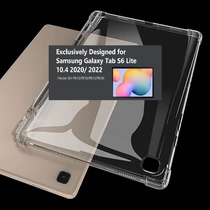 Tablet case for Samsung Galaxy Tab S6 Lite 2020 / Samsung Galaxy Tab S6 Lite 2022 Silicone soft shell TPU cover Transparent