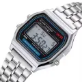 Watch for Boys Digital Watch Waterproof Stainless Steel Analock Watch for Men Watch Mens & Womens Watch KCO A159WA-N1DF Classic Black Chrono Premium Quality Casual Wrist Watch Numerals Butterfly Clasp Stealness Steel Chain Imported Gift Watch. 