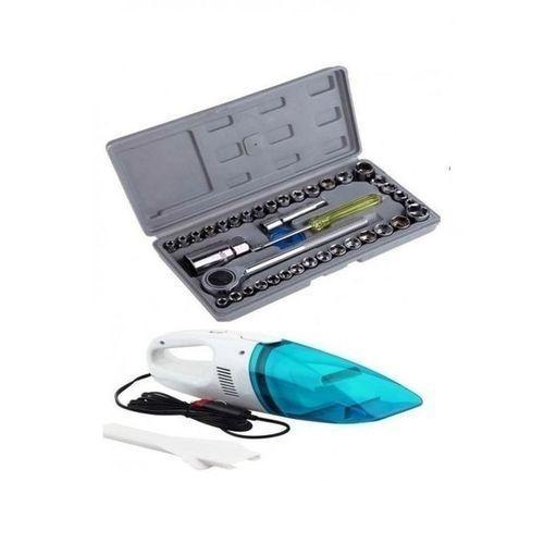 Pack of 2 - Aiwa Tool Kit & Car Vacuum Cleaner - Multicolor