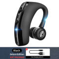 Timack® Newest air buds V9 Business Earphone 5.1 Bluetooth Wireless Headphones Ear Hook Hi-Fi Stereo Headset HandFree Sports Earbuds with Mic. 