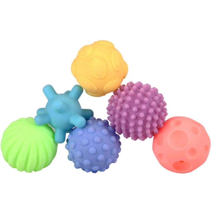 Corona Balls Pack Of 6 Baby Bath Toys - Multi Colors