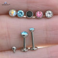 5cs ultolor 1.5-4mm em 16 ar ose ing Stud elix iercing Oreja Labret iercing ragus Earrings Women en Ear Jewelry. 