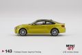 Mini GT # 143 BMW M4 Austin Yellow Metallic with safe box sealed Diecast Metal Toys Gifts for Kids 1/64 Scale. 