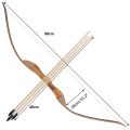 Kids Toys - Traditional Wooden Archery Bow Arrow Set for Kids with Holder - Soft Rubber Arrow Tip, Long Range Ertughrul Archery Set - Like Real - Organic Kids Outdoor Play Toys - Adventure Toys. 