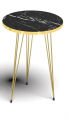 1 PCS / SET OF 3 ROUND COFFEE TABLE HIGH GLOSS NESTING END TABLES - ROUND WOOD STACKING COFFEE SIDE ACCENT TABLES WITH METAL LEGS FOR LIVING ROOM, HOME OFFICE, NIGHTSTANDS FOR BEDROOM, STURDY EASY ASSEMBLY - 3 PIECE NESTING TABLE SET FOR LIVING ROOM. 